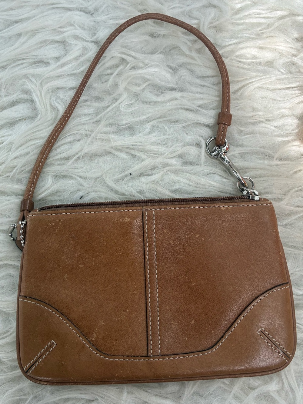 🌺Coach Vintage Y2K Brown Leather Wristlet Bag 🌺